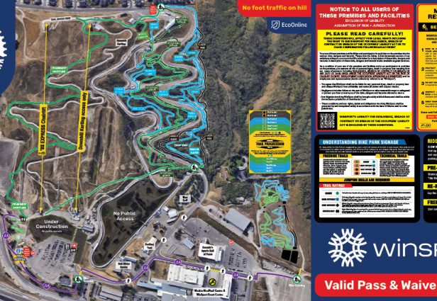 WinSport Bike Park Map Centre 2025