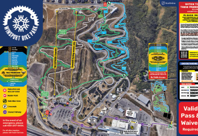 WinSport Mountain Bike Trail Map 2024 17x8.6