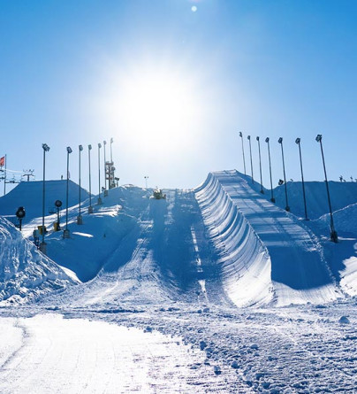 Halfpipe and slopestyle facilities at WinSport