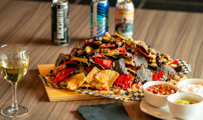 nachos served at the EIGHTYEIGHT bar and grill at winsport